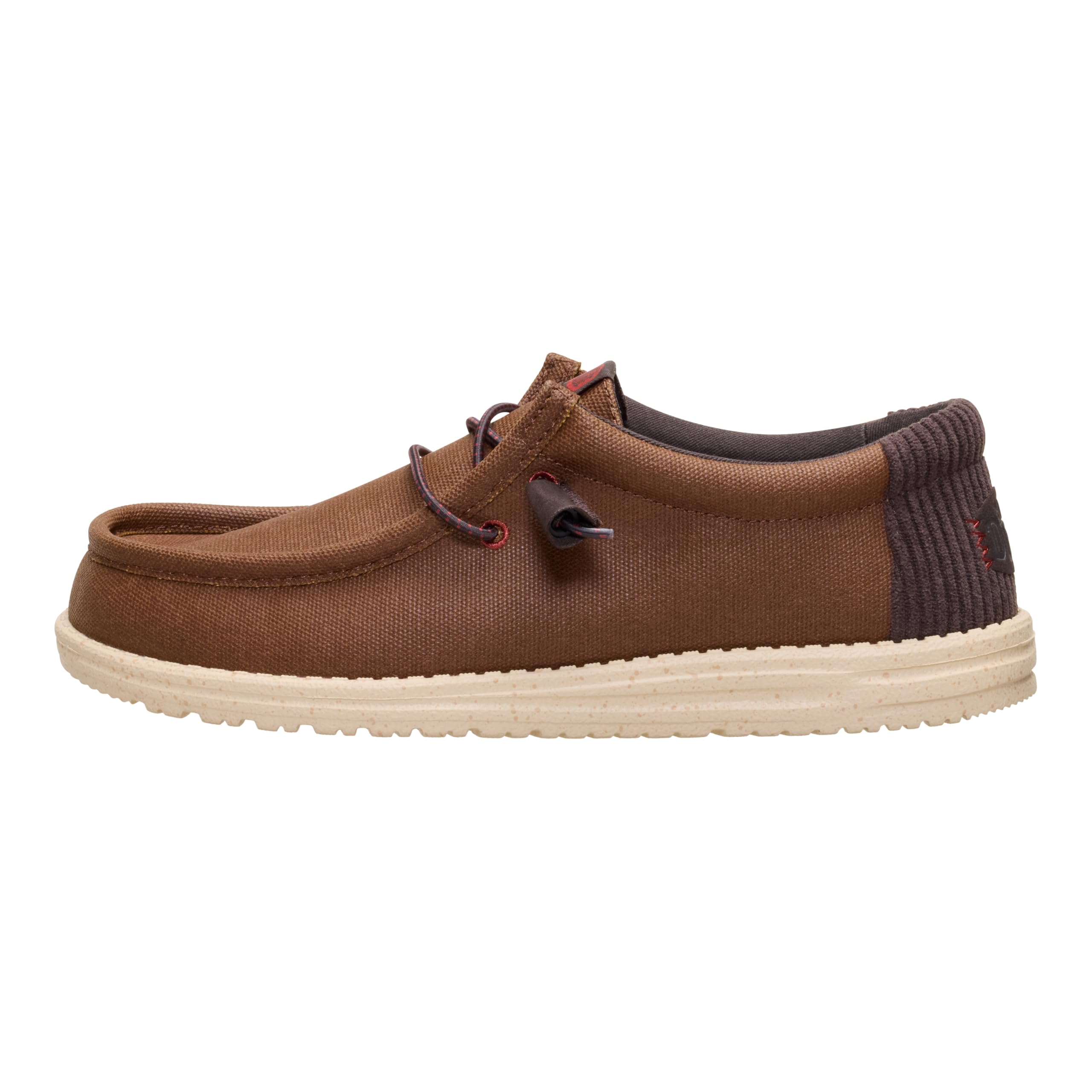 HEYDUDE Wally Waxed Casual Brown Size 11, Men’s Shoes, Slip-on Loafers, Comfortable & Light-Weight