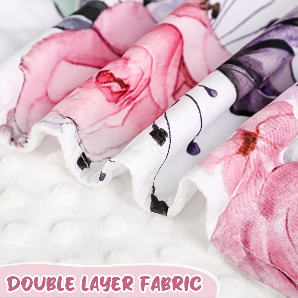 Baby Car Seat Cover, Breathable Infant Carseat Cover for Summer Peekaboo Opening Car Seat Canopy Cover, Nursing Cover for Baby Boys Girls (Pink Floral)