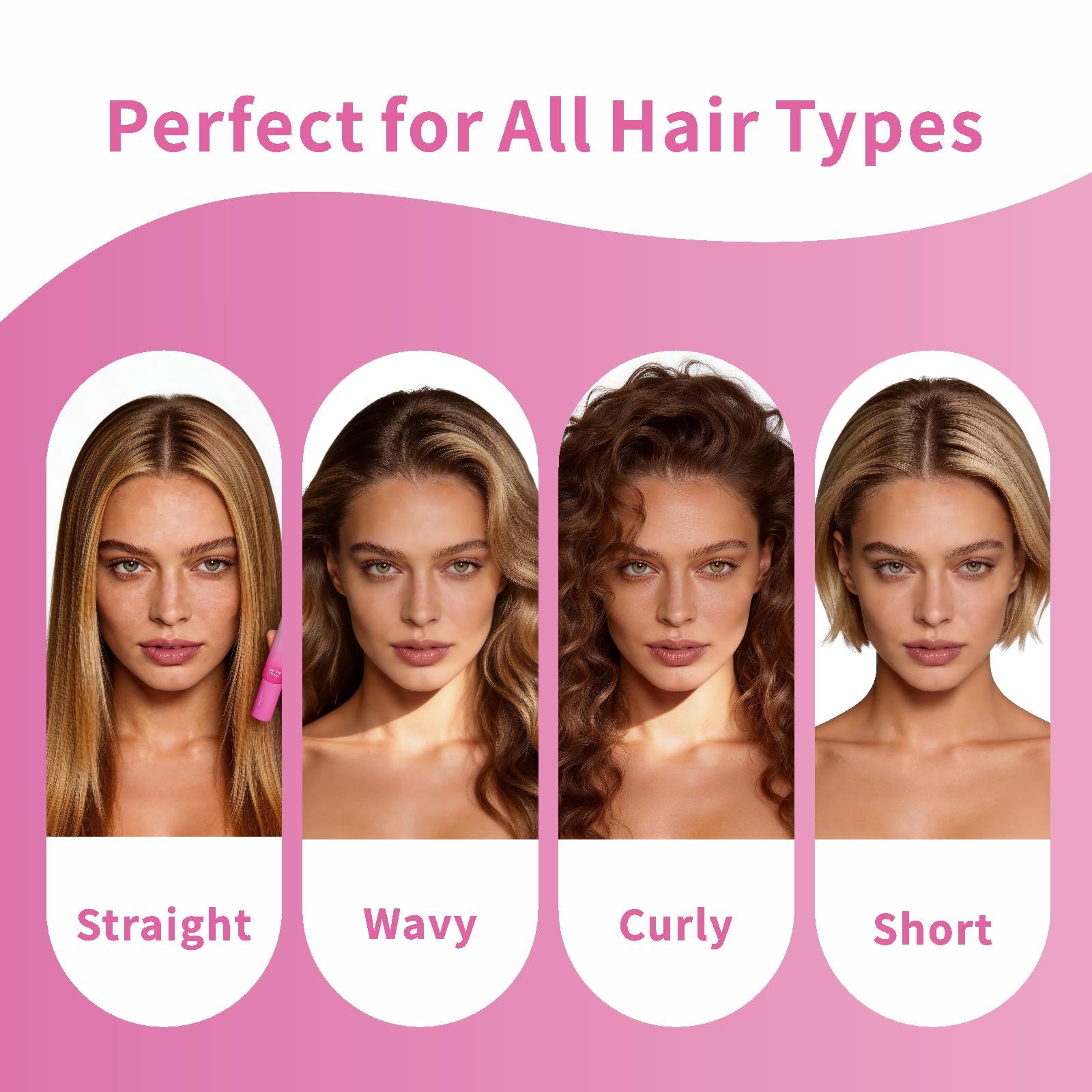 SAISZE Fly Away Stick for Hair, Flyaway Hair Tamer, Lightweight Frizz Control Hair Products for Baby Hairs and Bangs, Travel Essentials, Gifts for Kids, Teen Girls and Mother, 0.85 Oz