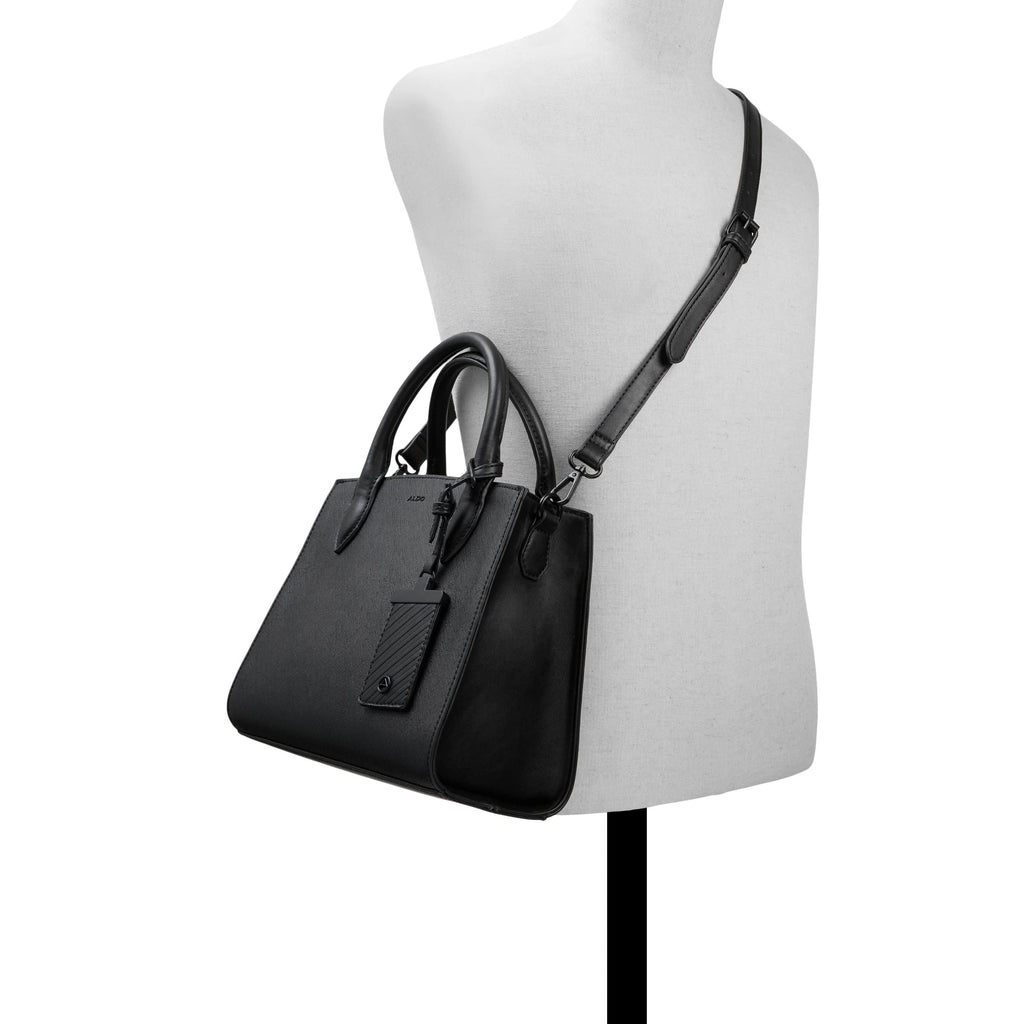 ALDO Women's Cadoanad Satchel Bag, Black/Black