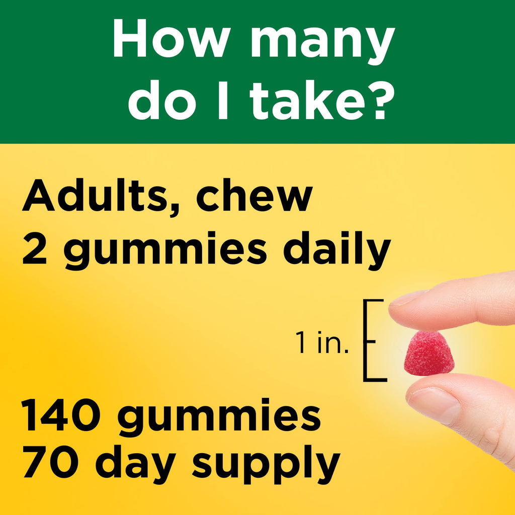 Nature Made Multivitamin + Omega-3, Multivitamin Gummies for Women and Men, Daily Nutritional Support, 140 Adult Gummy Vitamins & Minerals, 70 Day Supply