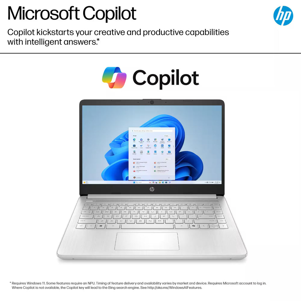 HP 14" Laptop Computer 2025-2026 Business Student, Copilot AI, Lifetime Office, 4-Core Intel CPU, 16GB RAM, 628GB Storage (128GB UFS +500GB Ext), Wi-Fi 6, 10+ Hrs, MarxsolAccessory, Win 11 Pro, Silver
