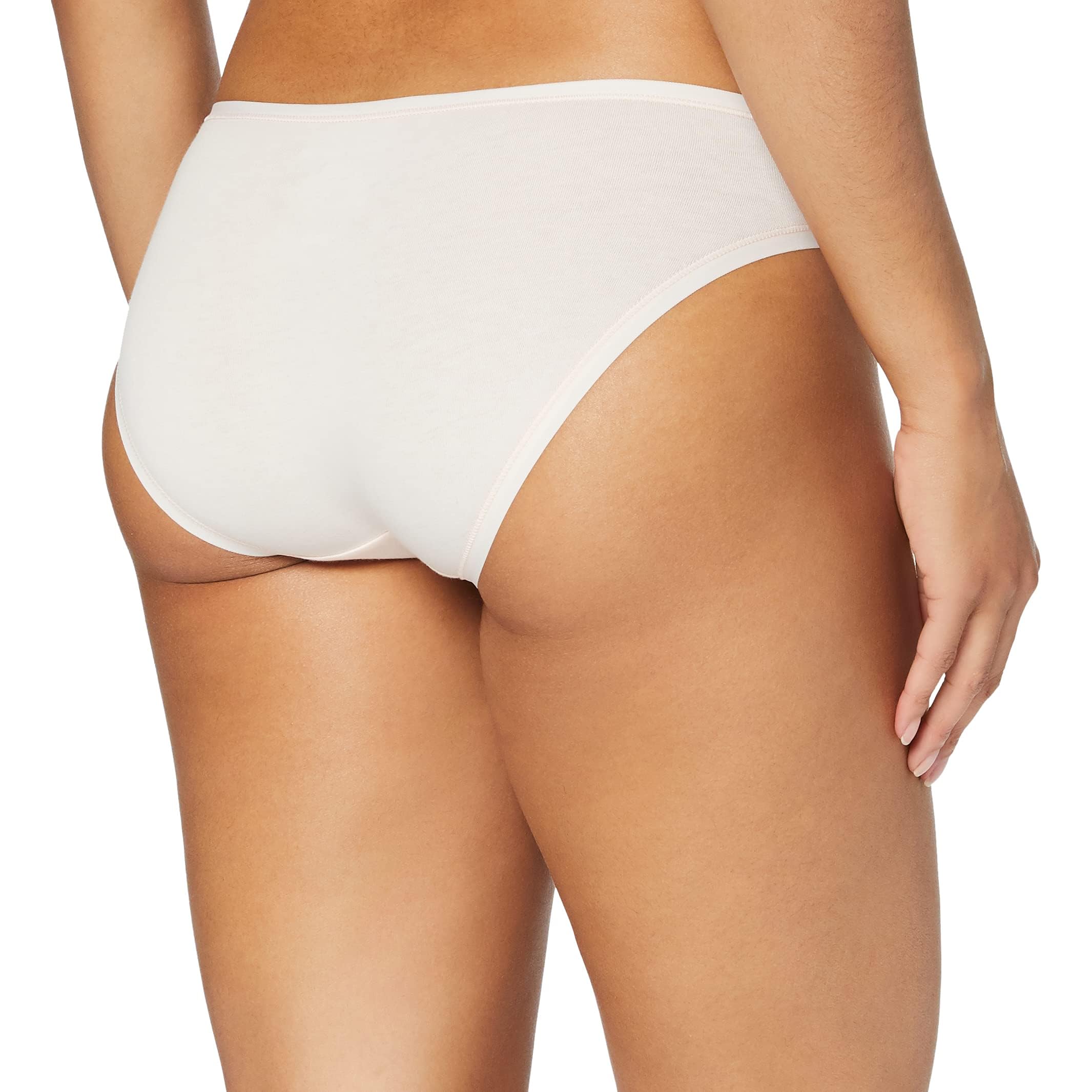 Amazon Essentials Women's Breathable Cotton Bikini Brief Underwear with Full Coverage, Pack of 6, Multicolor/Heather/Stripe, Small