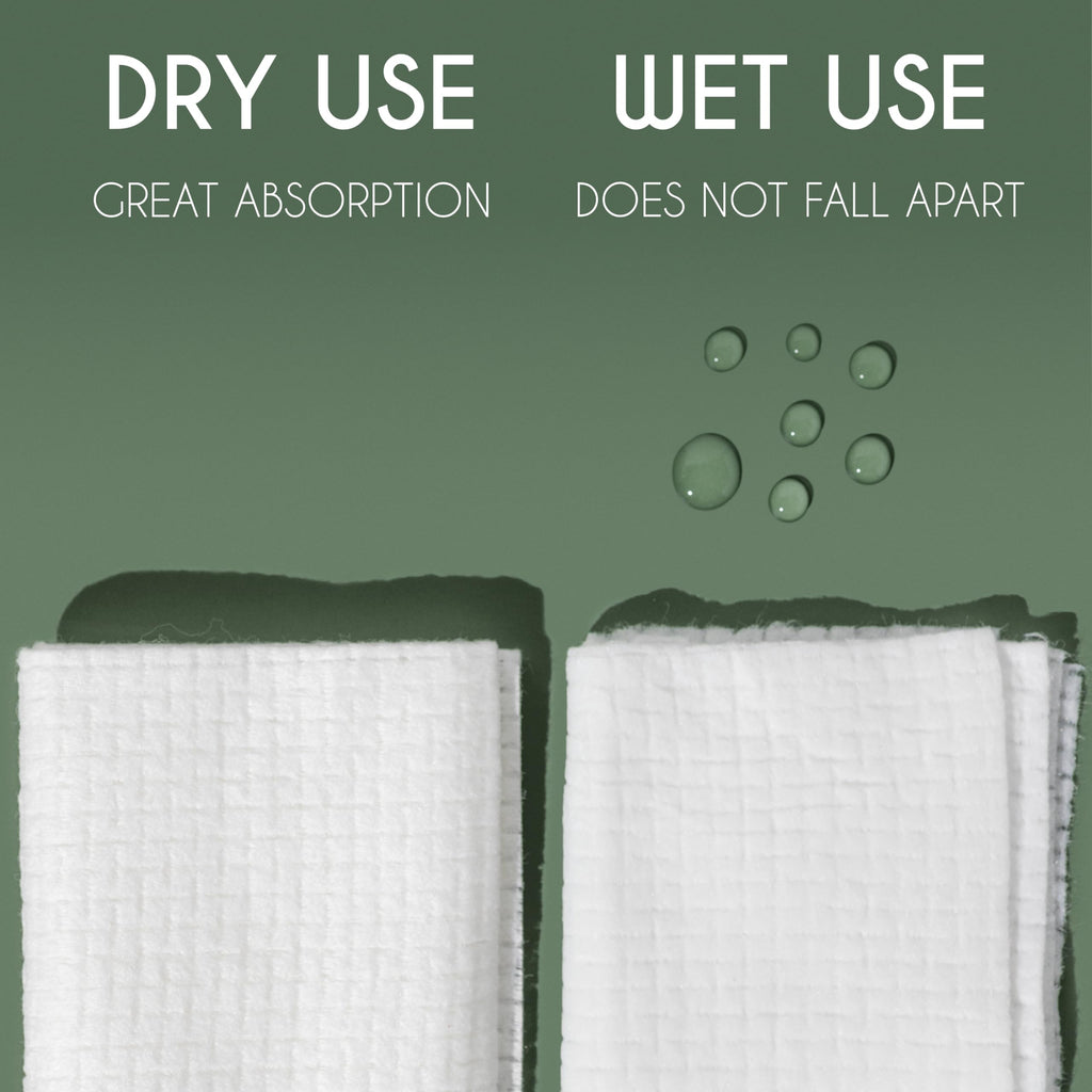 Whistle Wellness® Disposable Face Towel 10"×12", Resealable Box, Biobased Plant Based Ultra Soft, Thickness Face Towelettes XL, Makeup Remover Dry Wipes for Sensitive Skin, 50 Count (1 Pack)