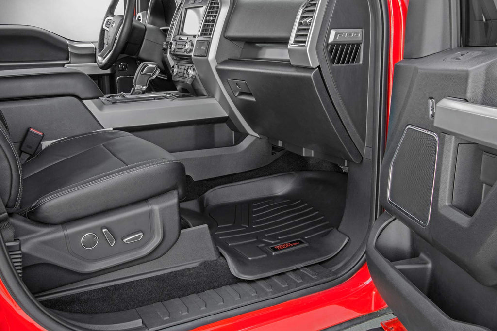 Rough Country Floor Mats for 07-13 Chevy/GMC 1500/2500HD | Crew Cab - M-21073