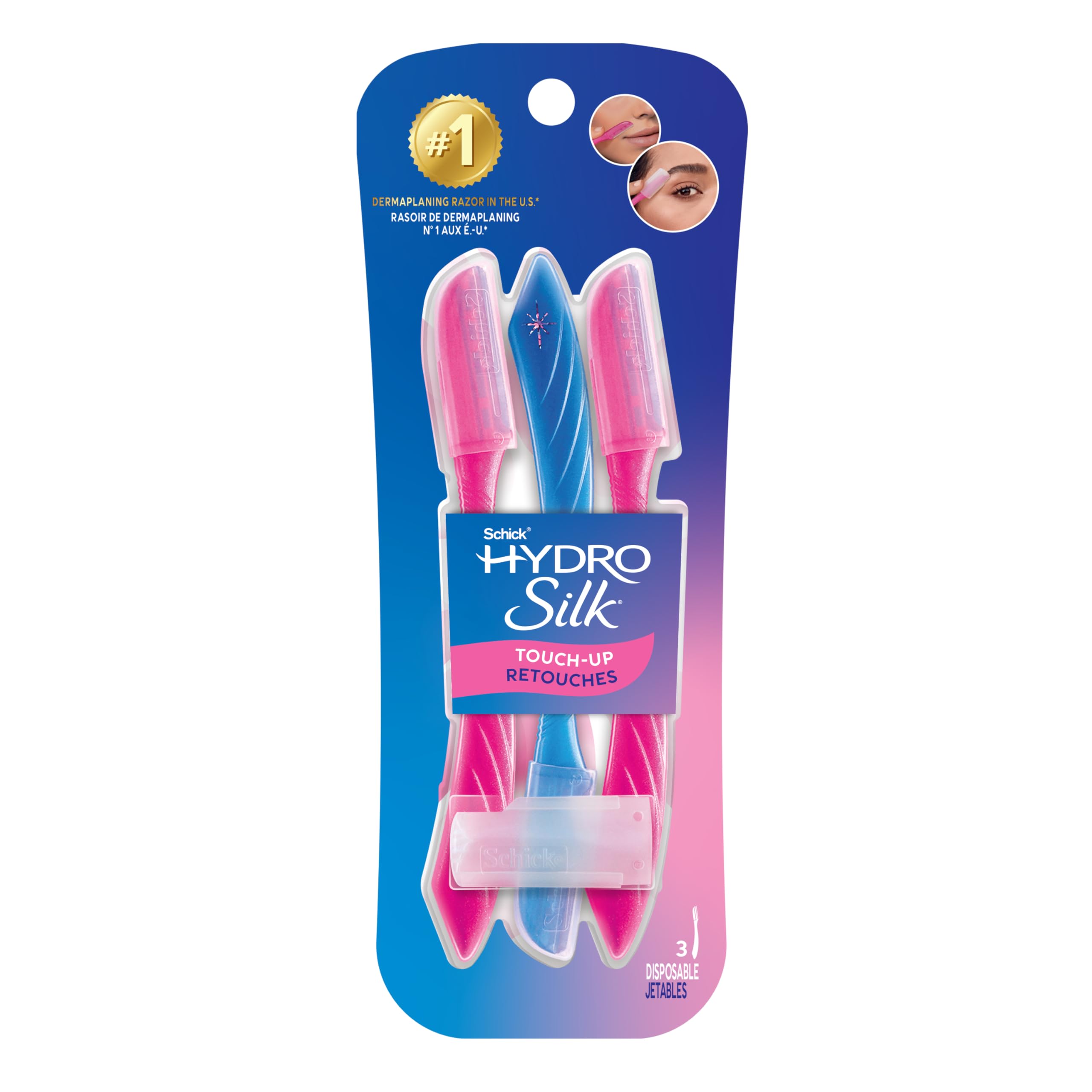 Schick Womens Silk Touch-Up Eyebrow Razor 3 Count