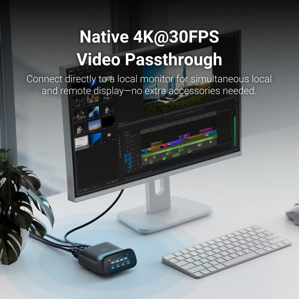 GL.iNet Comet Pro (GL-RM10) Remote KVM Over Wi-Fi, Dual Band Wi-Fi 6, 4K@30FPS Passthrough, Touchscreen, 32GB eMMC,Tailscale Support Remote Access for Disaster Recovery, Home Office, IT Professional