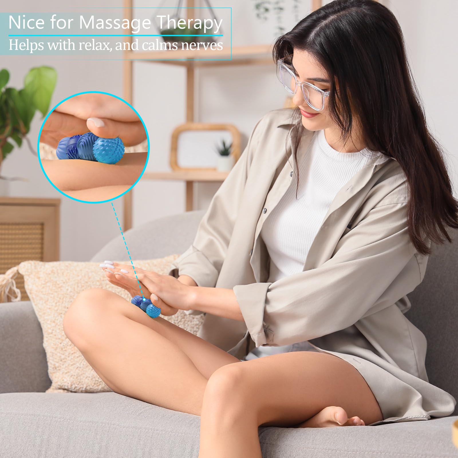 luckdoor Silicone Magnetic Balls Fidget Toys for Adults & Teens,4PCS Stress Relief Sensory Toys for Autism ADHD Anxiety,Fun Textures Gadgets,Office Desk Toy,Stocking Stuffers for Men Women Teen Gifts