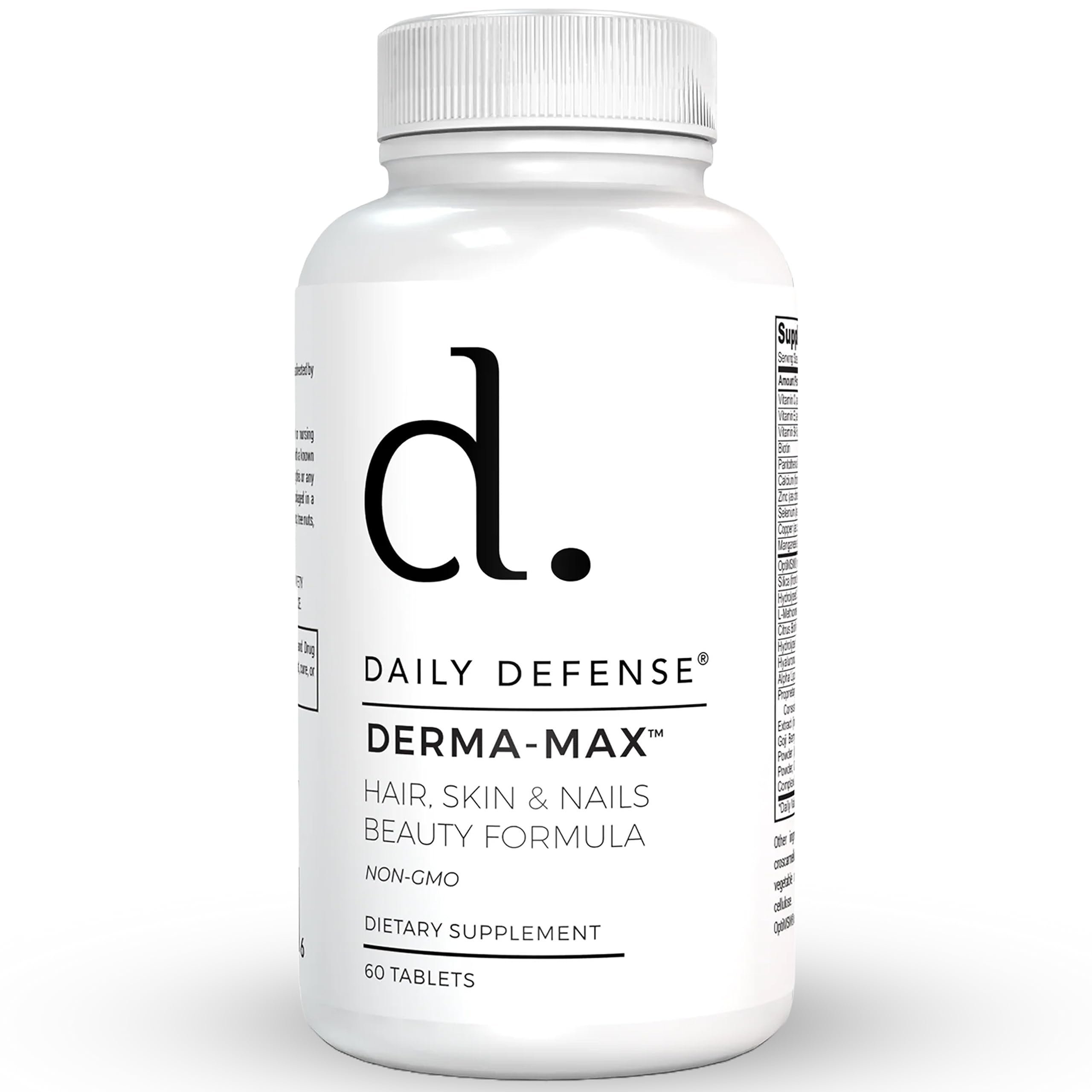 Daily Defense Collagen Supplements for Women - Hair Skin and Nails Vitamins with Biotin and Collagen, Calcium & More for Healthy Hair, Healthy Nails & Healthy Skin - Hair Vitamins for Men & Women