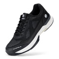 FitVille Extra Wide Pickleball Shoes for Men Blue Tennis Shoes Sneakers for All Court Racquetball Athletic Shoes for Racquet Sport | Arch Support & Wide Toe Box (11 X-Wide, Black)