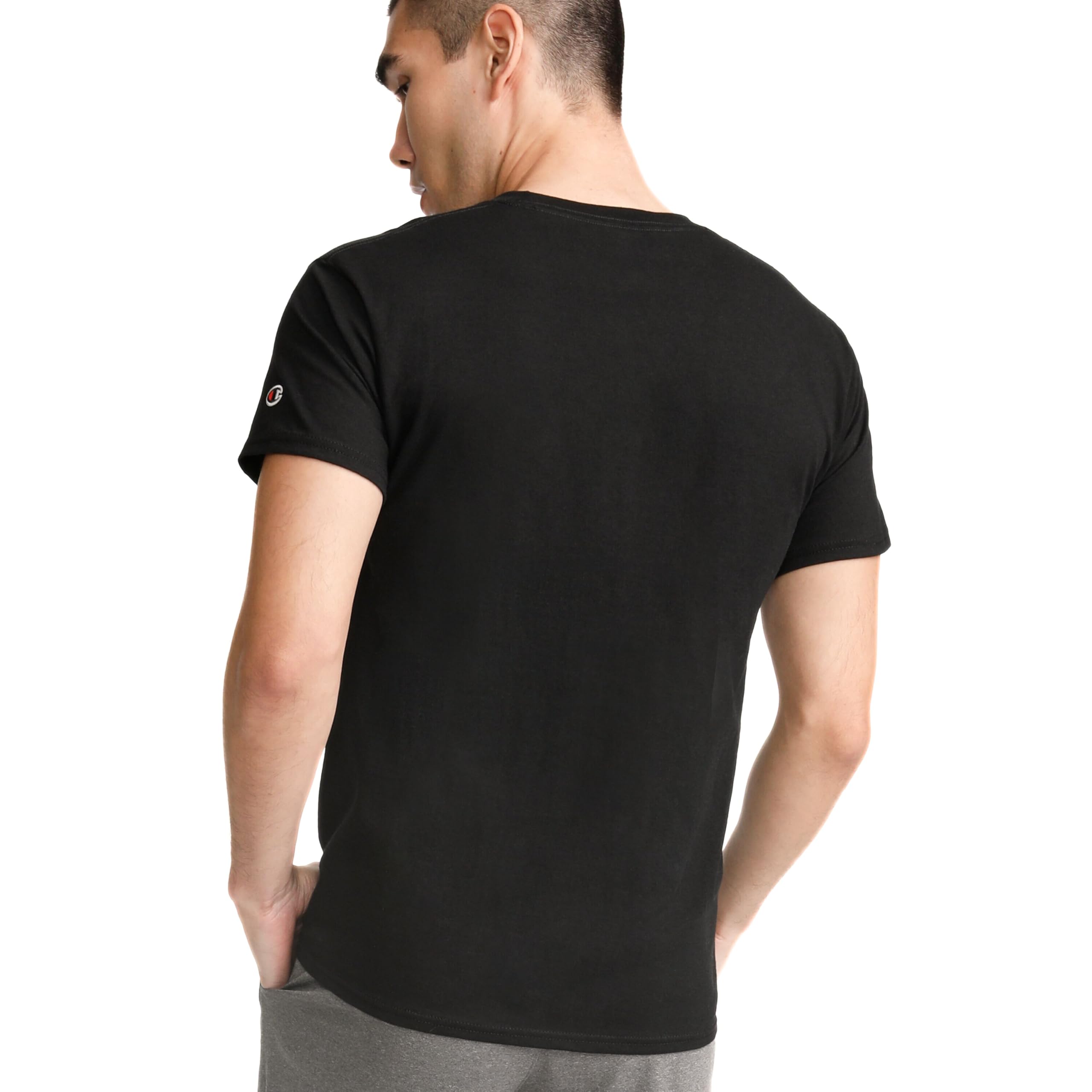 Champion Classic, Everyday Tee, Comfortable Soft Men's T-Shirt (Reg Tall), Black, 4X-Large Big