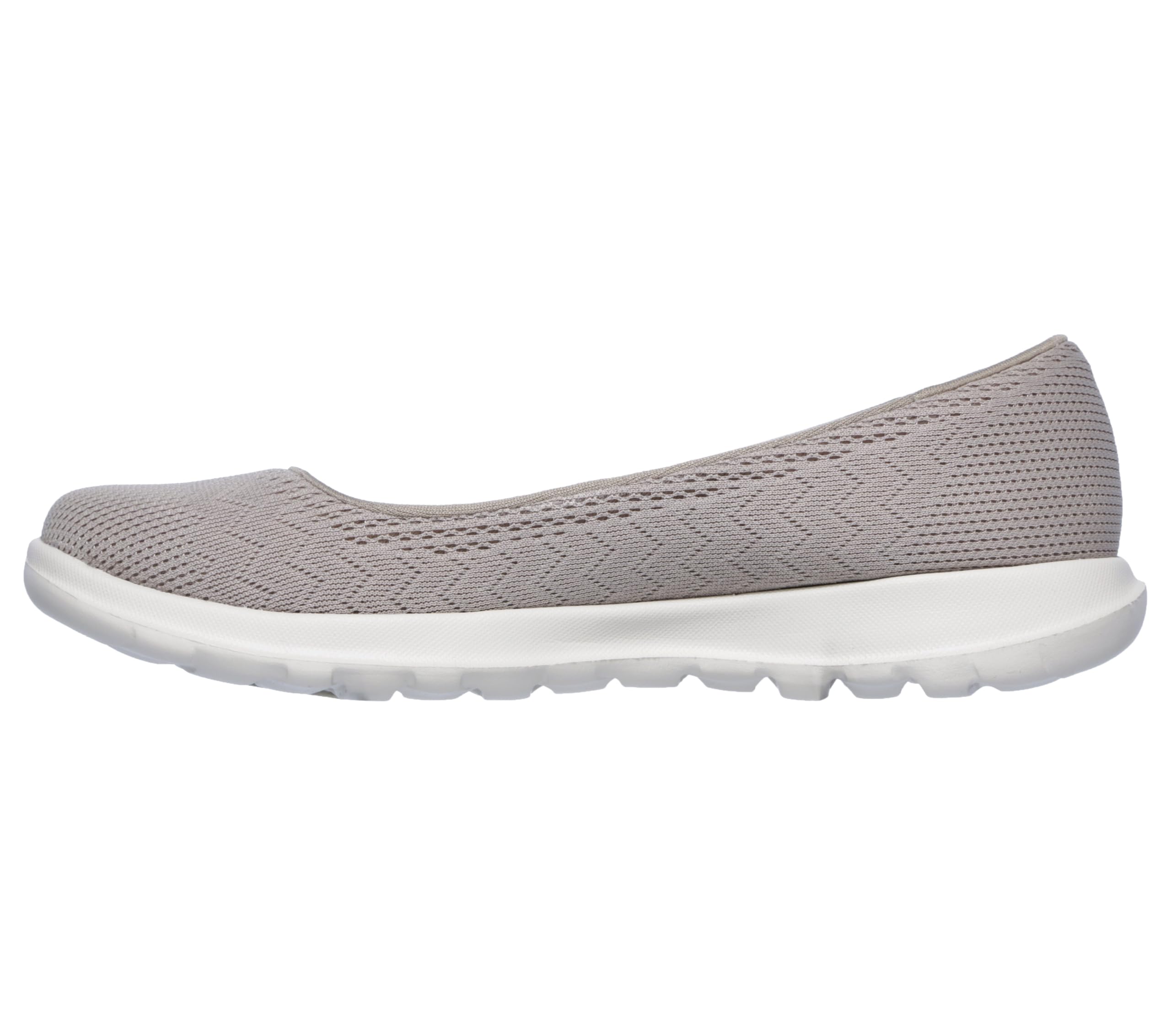 Skechers Women's Go Walk Lite - Dreamer Ballet Flat, Taupe, 7