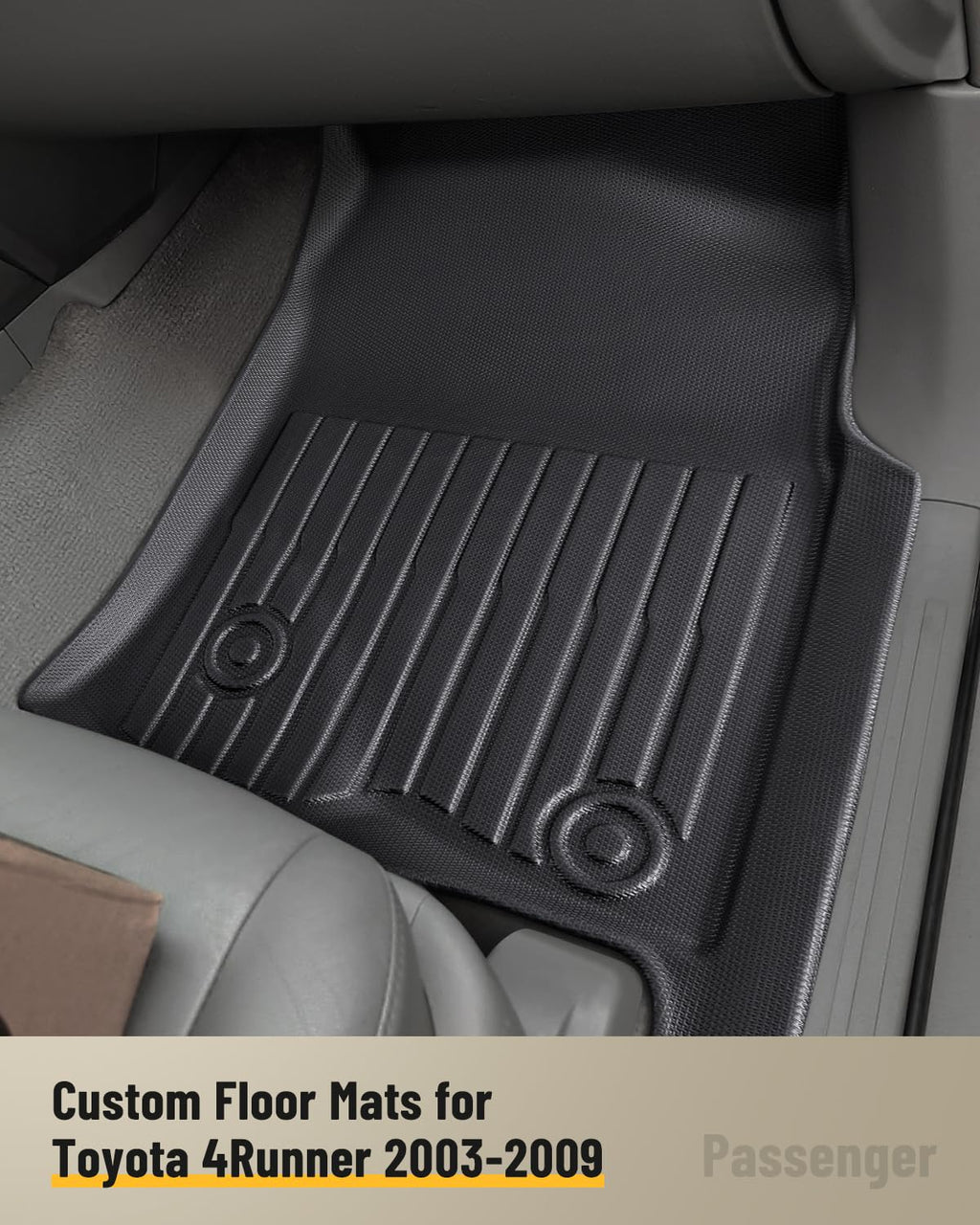 Car Floor Mats for Toyota 4Runner: 2003-2009 (4th Gen) Cargo Trunk Liner, All Weather Accessories Rubber Carpet Custom Fit for Toyota 4 Runner 2003 2004 2005 2006 2007 2008 2009 SUV (Only 5 Seat Model