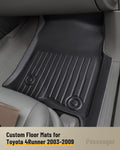 Car Floor Mats for Toyota 4Runner: 2003-2009 (4th Gen) Cargo Trunk Liner, All Weather Accessories Rubber Carpet Custom Fit for Toyota 4 Runner 2003 2004 2005 2006 2007 2008 2009 SUV (Only 5 Seat Model