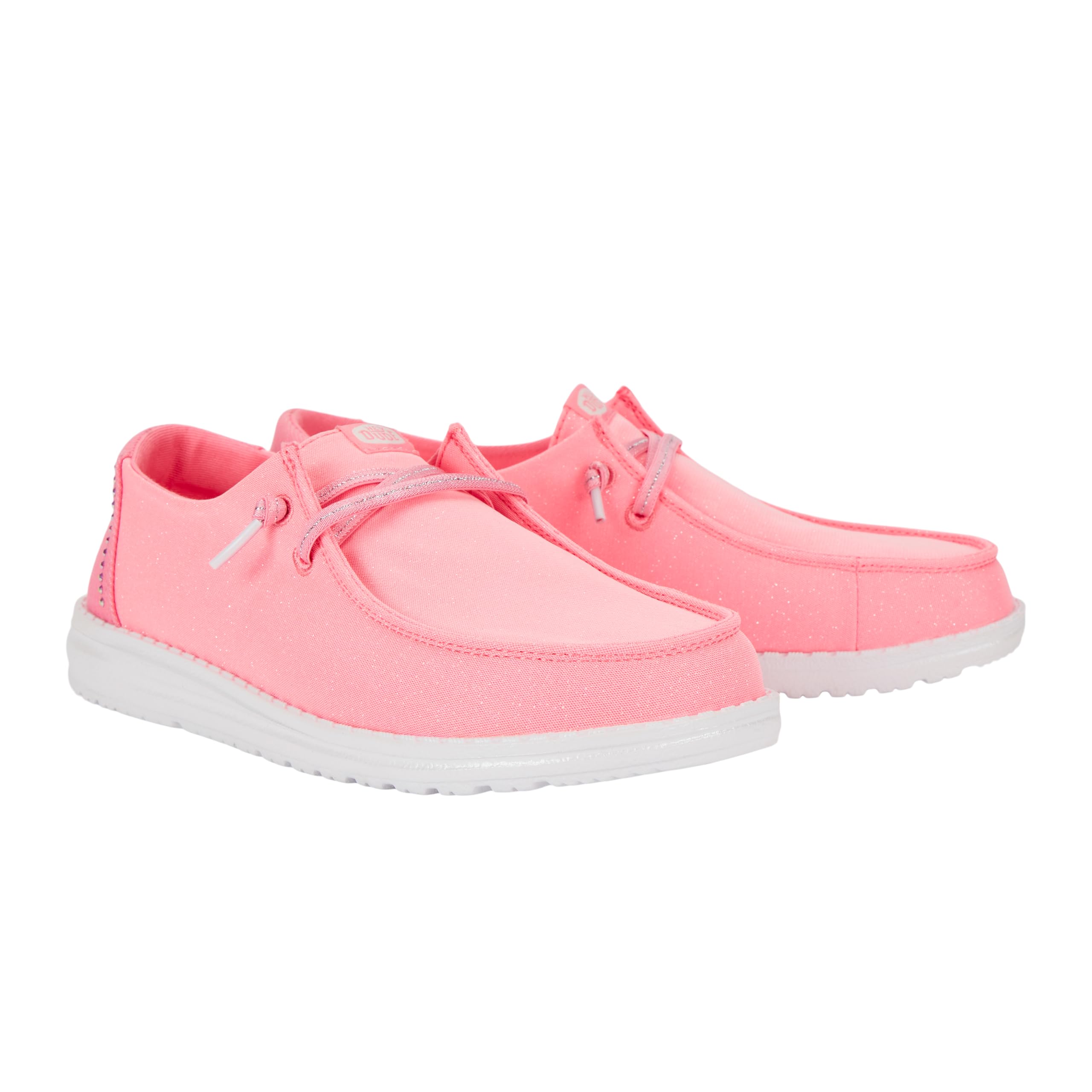 HEYDUDE Wendy Stardust Plumeria Pink Size 8, Women’s Shoes, Women’s Slip-on Loafers, Comfortable & Light-Weight