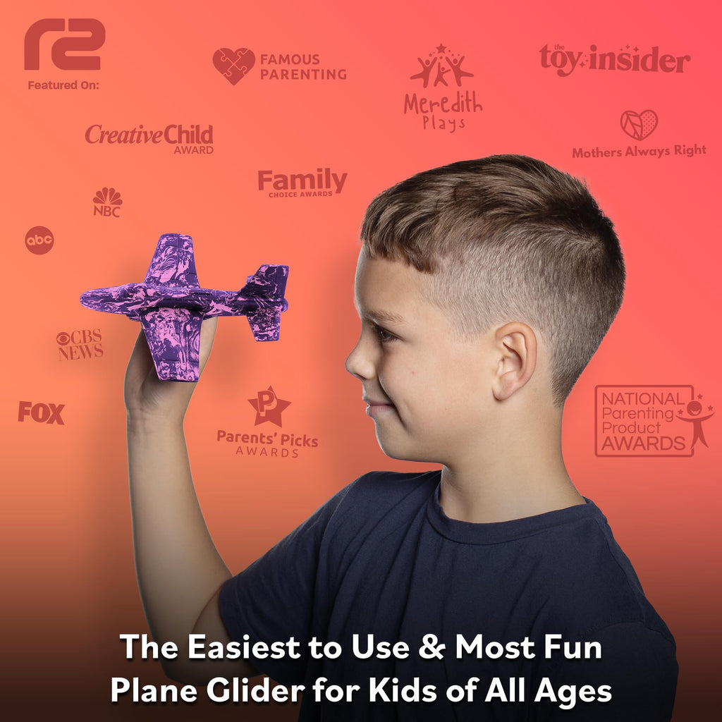 Foam Airplanes for Kids - Best Girl Toys Age 4 & Up - Engaging Toy for 7 Year Old Girl Birthday Gifts - Easter Stuffers for Girls All Ages - Fun Sports Toy & Party Favors & Outdoor Toys Age 6-8+