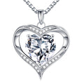 MOOSEA Personal Gifts for Wife, 1CT Moissanite Necklace Women Anniversary Birthday Wedding Promise Mothers Gifts for Her Moissanite Pendant Jewelry Gift