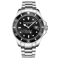 Stuhrling Original Men's Dive Watch - Blue Dial Dive Watch for Men, Swiss Quartz, Two Tone Stainless Steel Wrist Watch, 100M Water Resistant Watch, Durable Watch for Men, Classic Men’s Wrist Watch