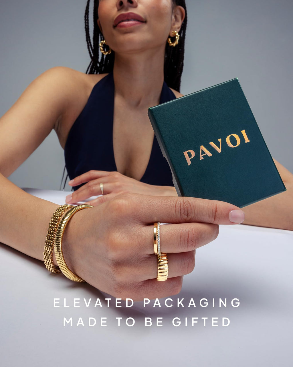 PAVOI 14K Yellow Gold Plated Tennis Bracelets for Women - 3mm Cubic Zirconia Classic Gold Tennis Bracelets for Women and Men - Trendy CZ Jewelry Gifts - Size 7 Inches