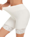 Blueinn Slip Shorts for Under Dresses and Skirts Mesh Women Anti Chafing Underwear High Waisted Panties Lace Under Shorts wh-L