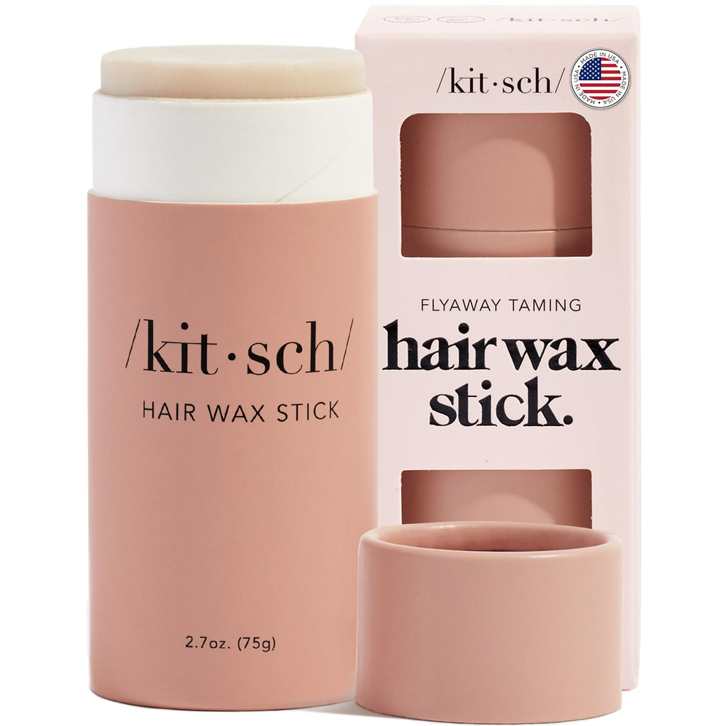 Kitsch Hair Wax Stick for Women & Men - Anti-Frizz and Fly Away Hair Tamer, No Residue Hair Finishing Stick | All Day Hold Styling Product - 2.7 oz