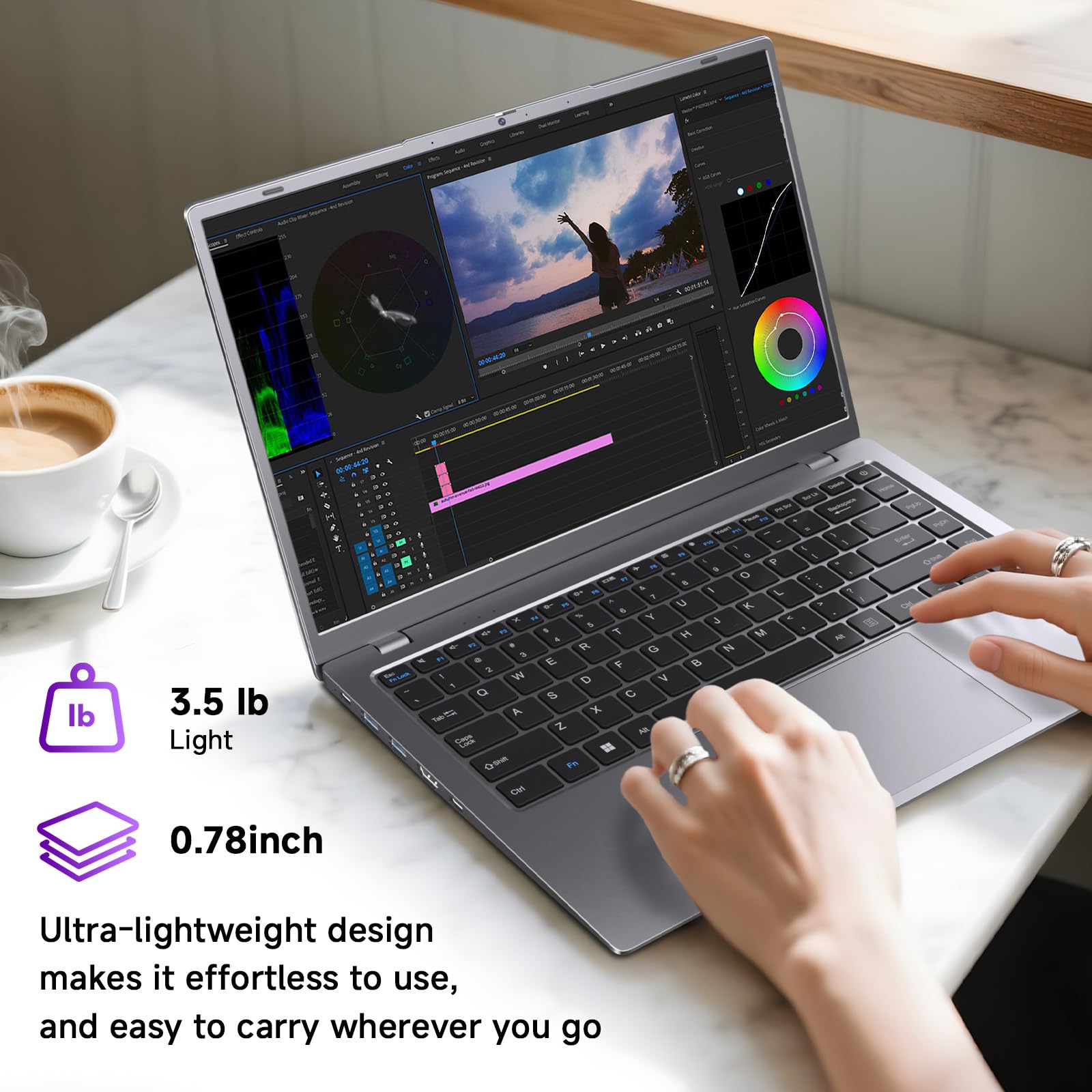 MAXVELTH Laptop 32GB RAM 1TB SSD, Gold Pentium Processor (Up to 3.4GHz), 14 Inch IPS FHD Display, 38WH, USB3.2, Type-C, HDMI, WiFi 5, Win11 Laptop, Notebook Laptops for Business and Students
