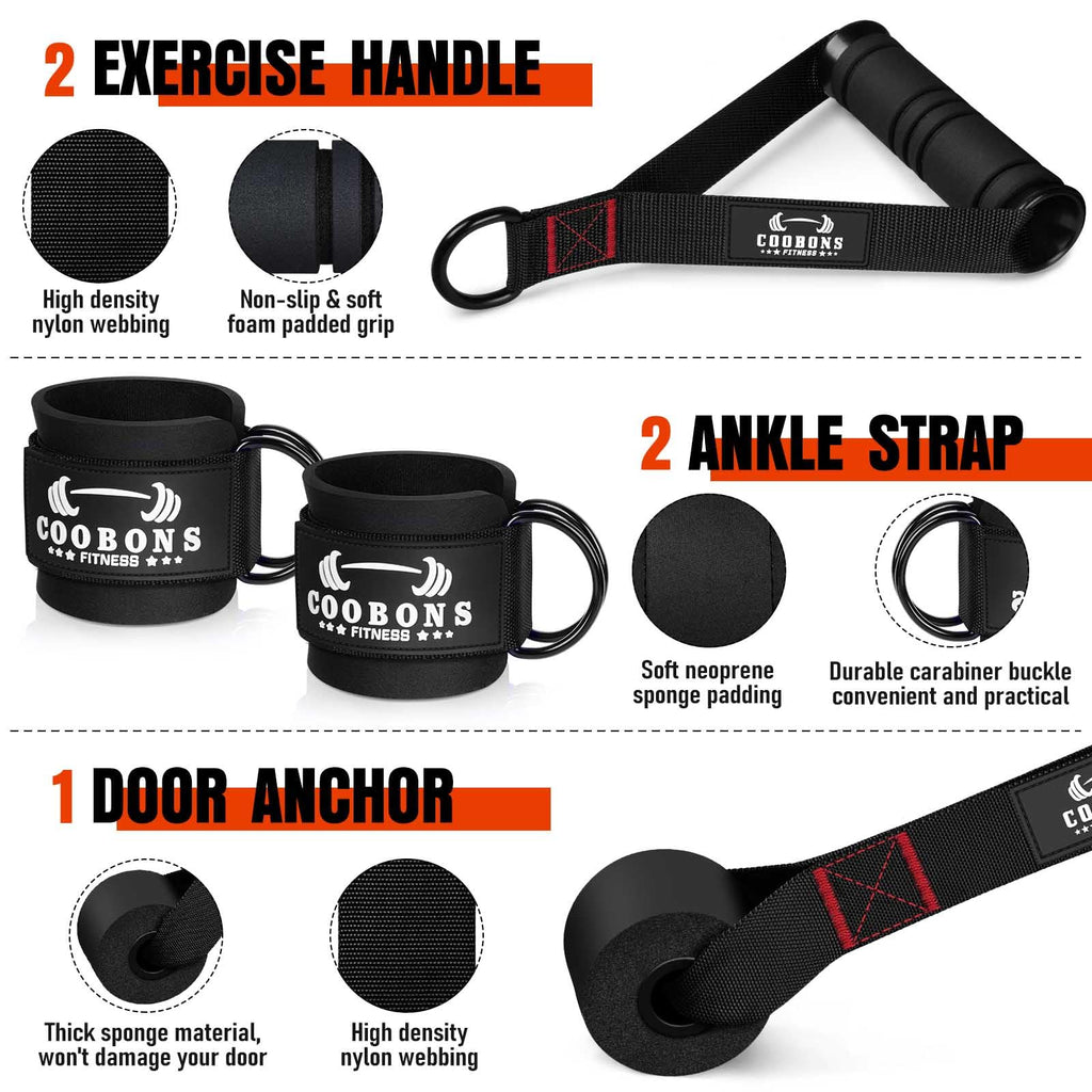 Heavy Resistance Bands for Working Out, 300LBS Exercise Bands with Handles, Workout Bands for Men, Weight Fitness Bands Set for Muscle Training, Strength, Slim, Yoga, Home Gym Equipment