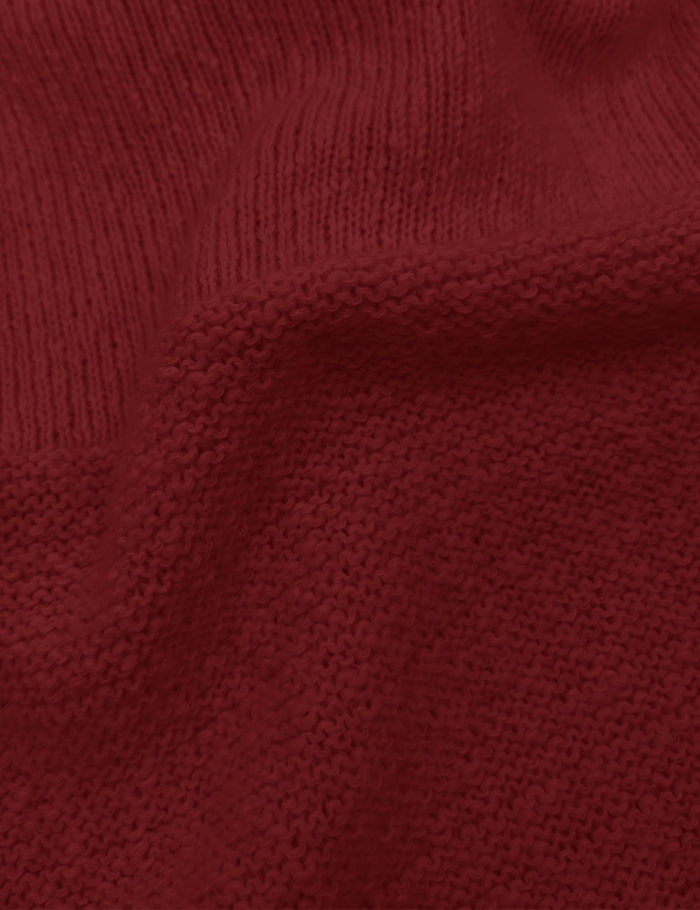 PRETTODAY Women's Crew Neck Knit Sweater Long Sleeve Textured Ribbed Casual Loose Cropped Pullover Tops
