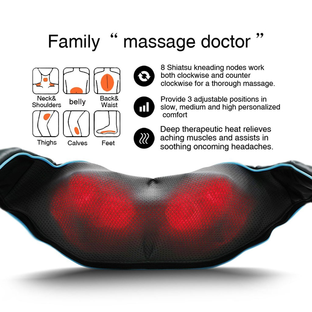 Mo Cuishle Fathers Day Dad Gifts, Shiatsu Back Shoulder and Neck Massager with Heat, Electric Deep Tissue 4D Kneading Massage, Best Gifts for Women Men Mom Wife Husband her him, Mothers Day, Christmas