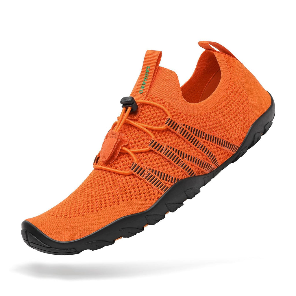 Mishansha Water Shoes for Women Men, Quick-Dry Barefoot Swim Shoes with Drainage Holes, Lightweight Aqua Shoe for Beach Pool River Boating Yoga Walking 7 Women/6 Men Orange