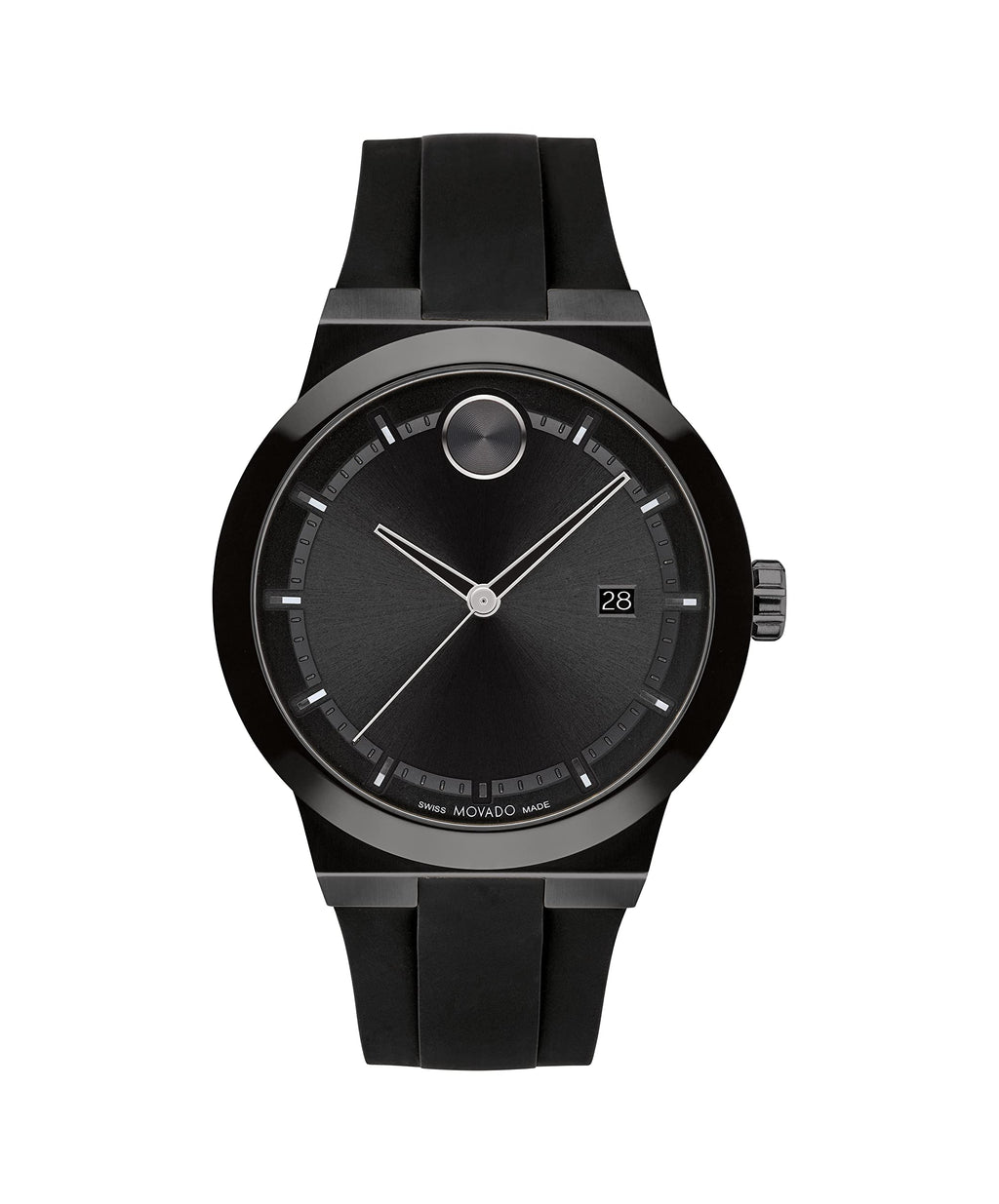 Movado Bold Fusion Men's Luxury Quartz Watch - Swiss Movement, Silicone Strap, Water Resistance 50 Meters (5ATM) - Classic Timepiece - Gift for Him - 42mm