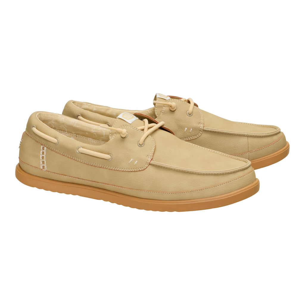 HEYDUDE Men’s Harbor Lo Classic Boat Shoe | Olive Grey/Multi Size 11 | Lightweight Slip-On Loafer with Faux Leather Upper for Casual Daily Wear