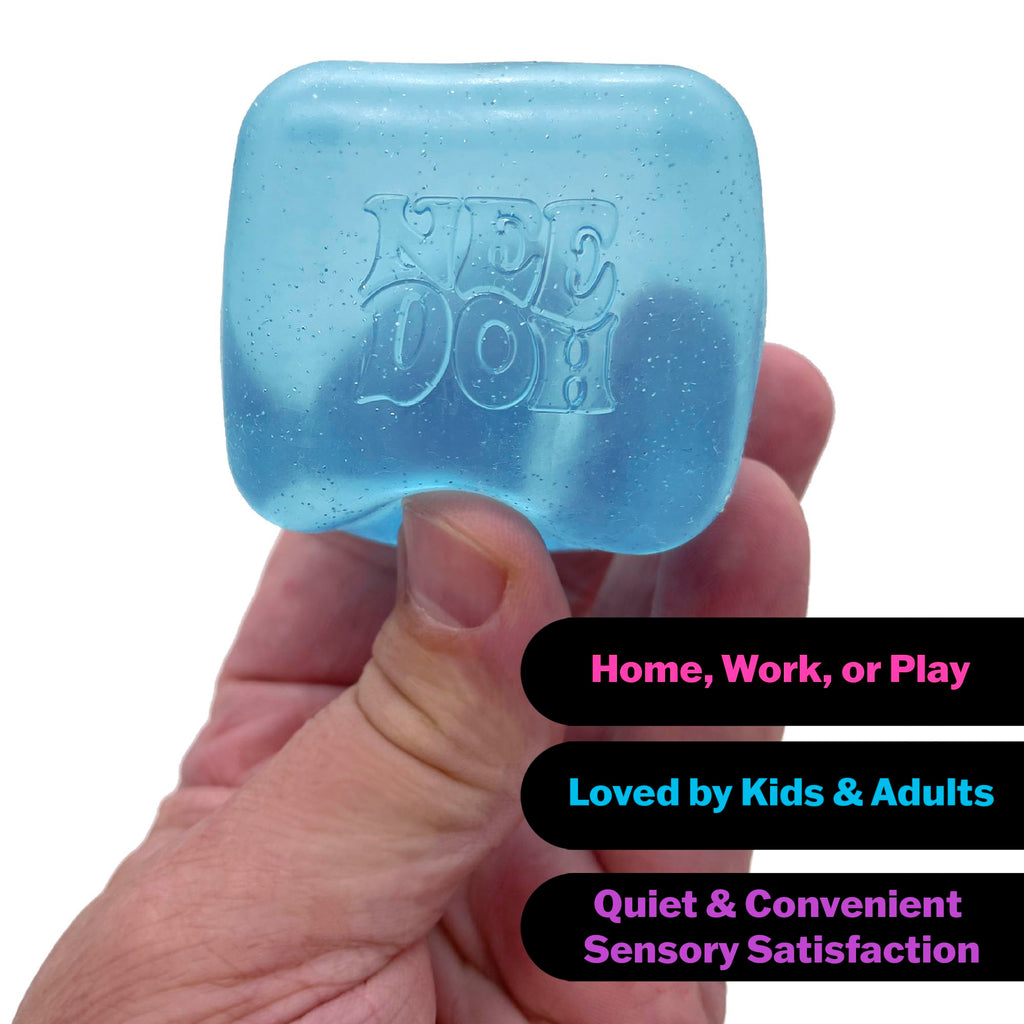 Schylling NeeDoh Nice Cube -Sensory Squeeze Toy with Super Solid Squish - 2.25" Cube
