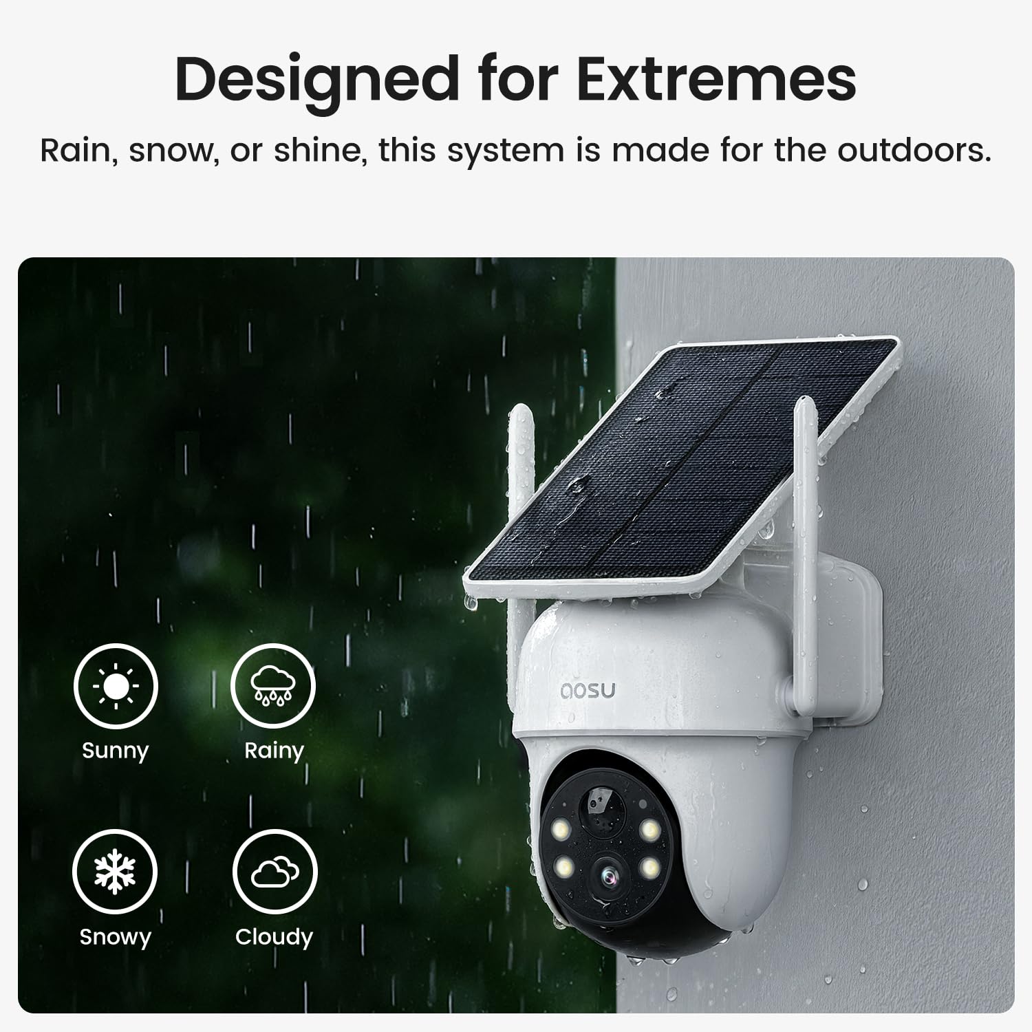 aosu Security Cameras Wireless Outdoor, 6-Cam Kit, No Subscription, aosuBase Expandable to 1TB (32GB Built-in), 5MP Solar Camera Wireless Outdoor, 360° Pan & Tilt, Human Auto Tracking, Easy Setup