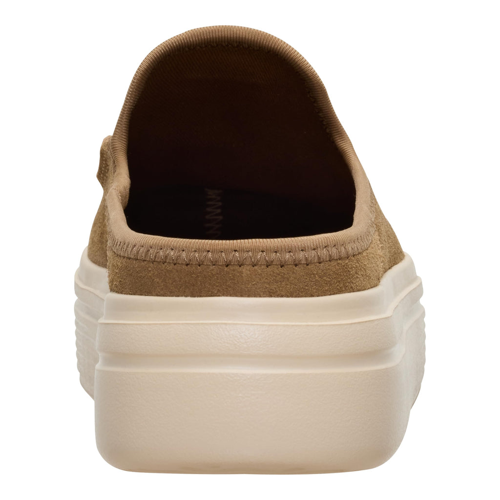 HEYDUDE Women's Austin Lift Platform Mule Light Brown Size 8 | Casual Slip-On Shoes | Lightweight, Comfortable, Stylish Everyday Footwear