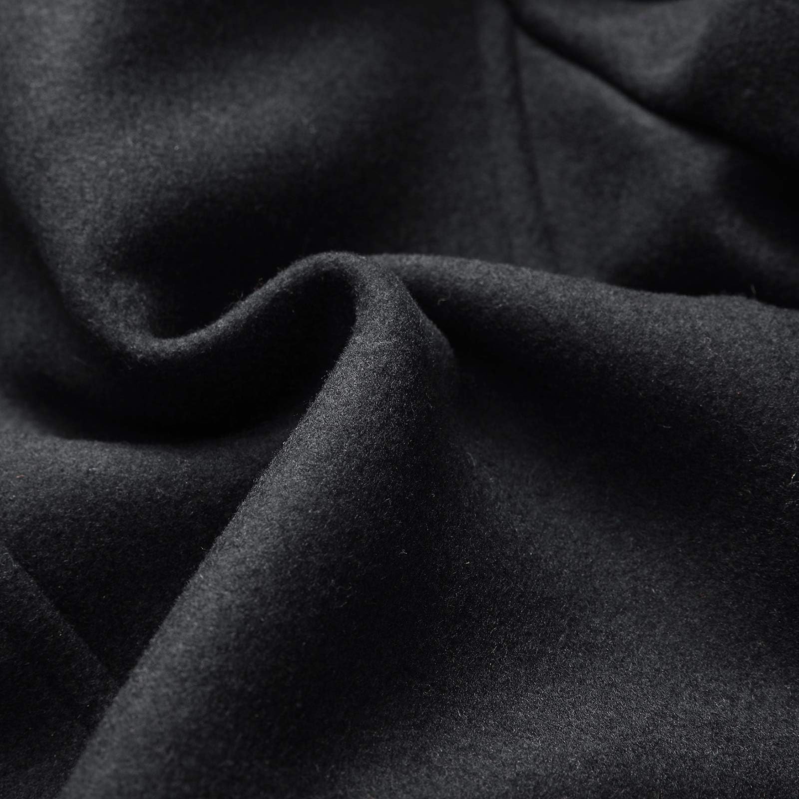 INVACHI Men's Wool Blend Coat Warm Winter Trench Coat with Detachable Soft Scarf Single Breasted Pea Coat