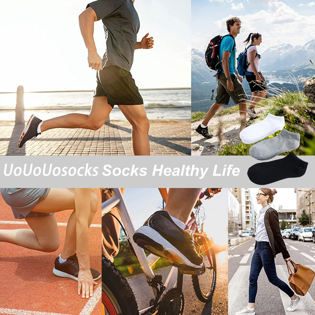 UoUoUosocks 14 Pairs Low Cut Ankle Socks for Men/Women Thin Athletic Sock pack sock(black