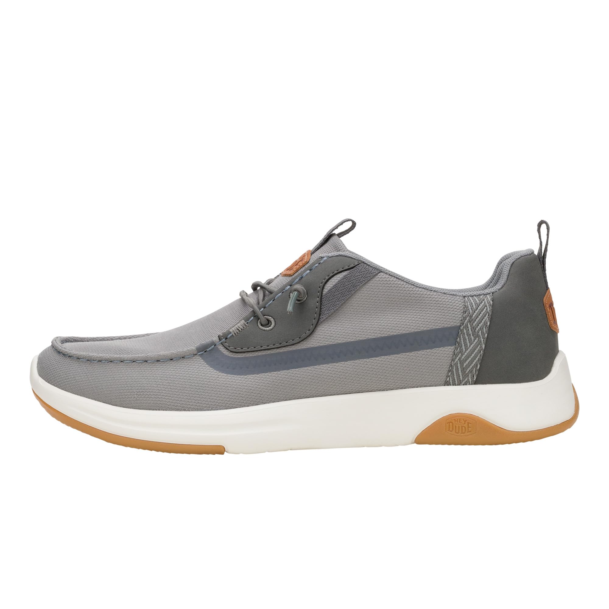 HEYDUDE Men’s Wally Drift Classic | Mesh Monument Grey Size 11 | Slip On Shoes for Men | Lightweight Loafers | Easy On System | Cushioned Insole
