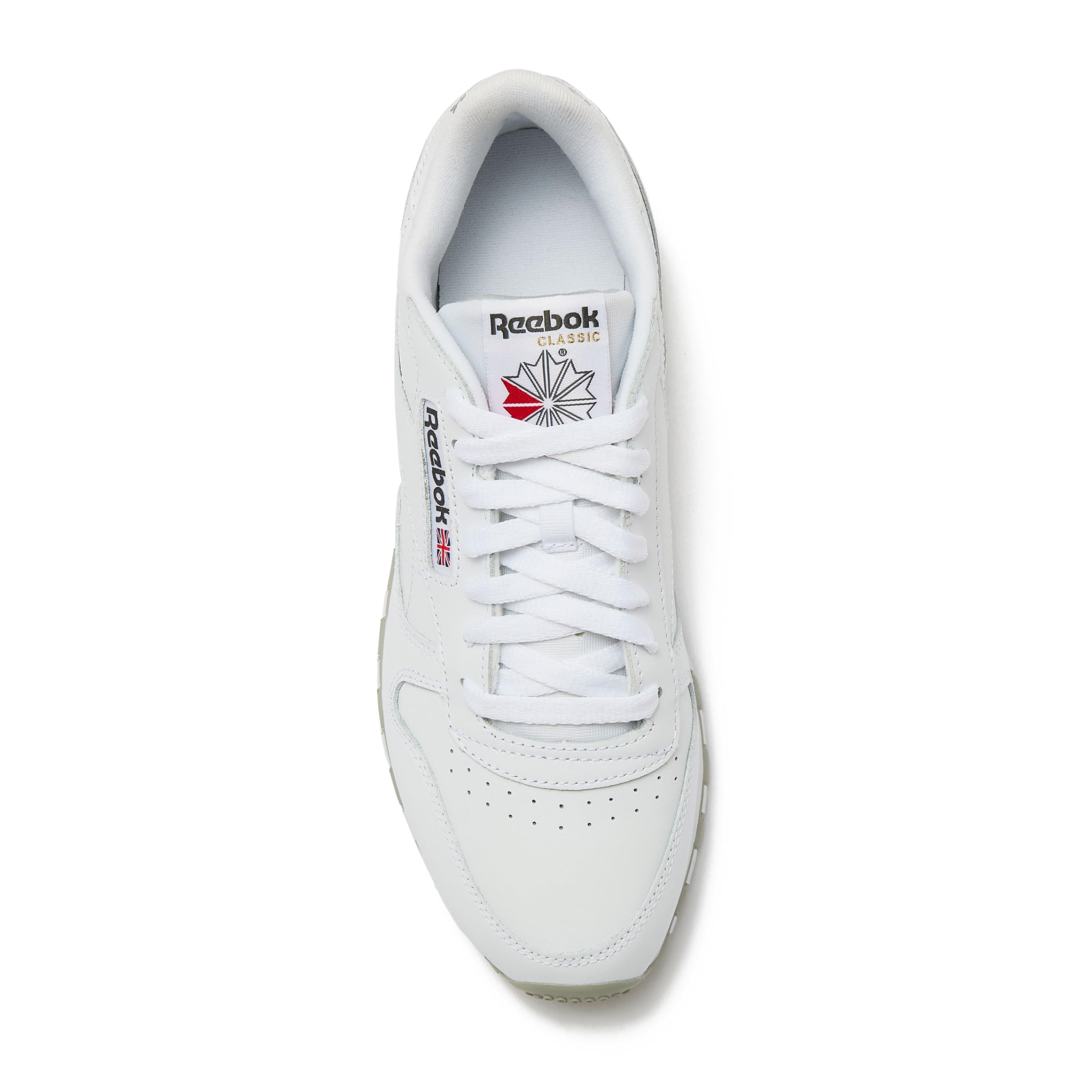Reebok Classic Leather Sneakers for Men - Black or White Tennis Mens Shoes, Footwear White/Pure Grey3/Pure Grey, 11