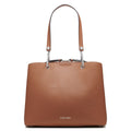 Calvin Klein Garnet Triple Compartment Tote, Caramel, One Size
