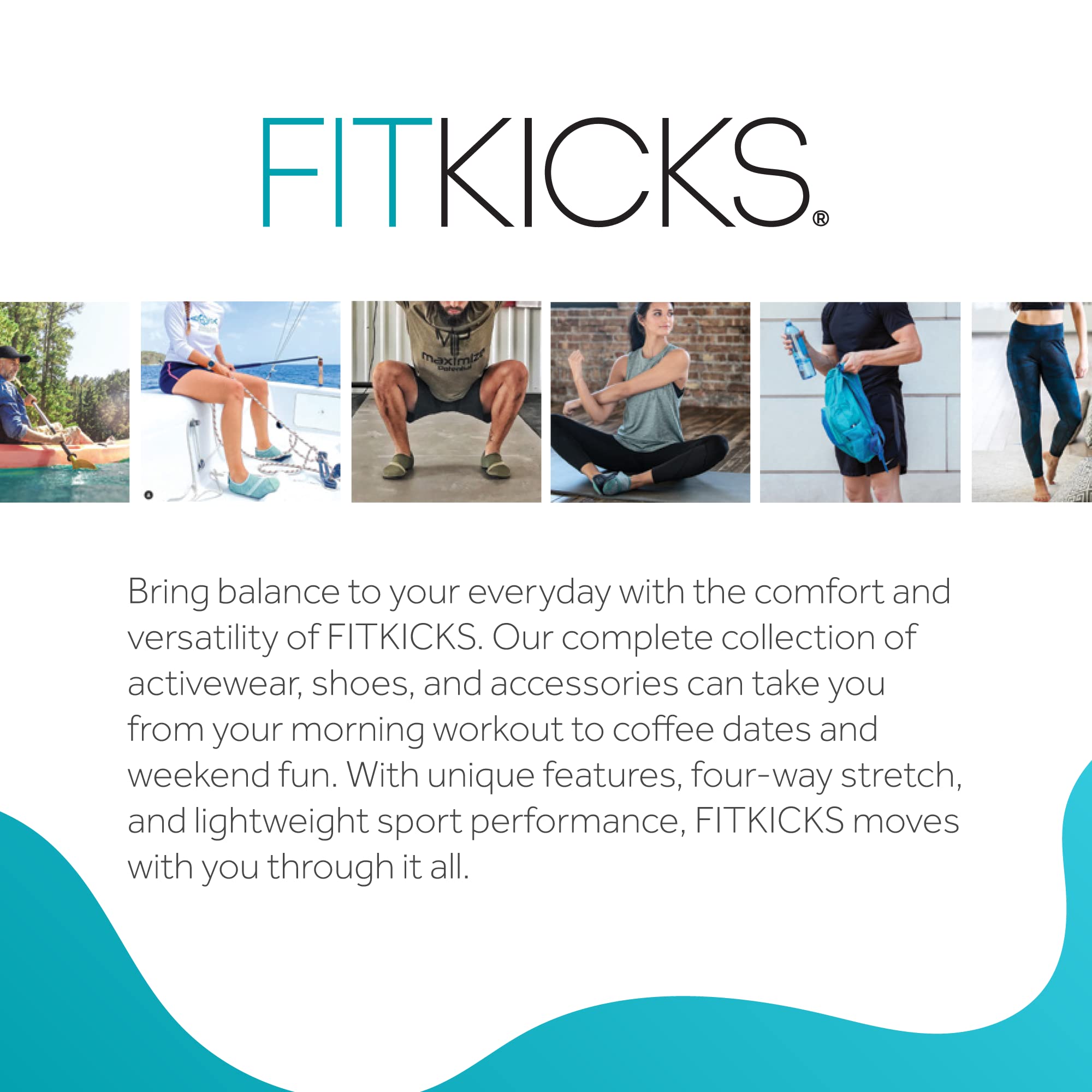 FITKICKS Active Men's Footwear Foldable Water Shoes - Midnight Tide Black, Medium