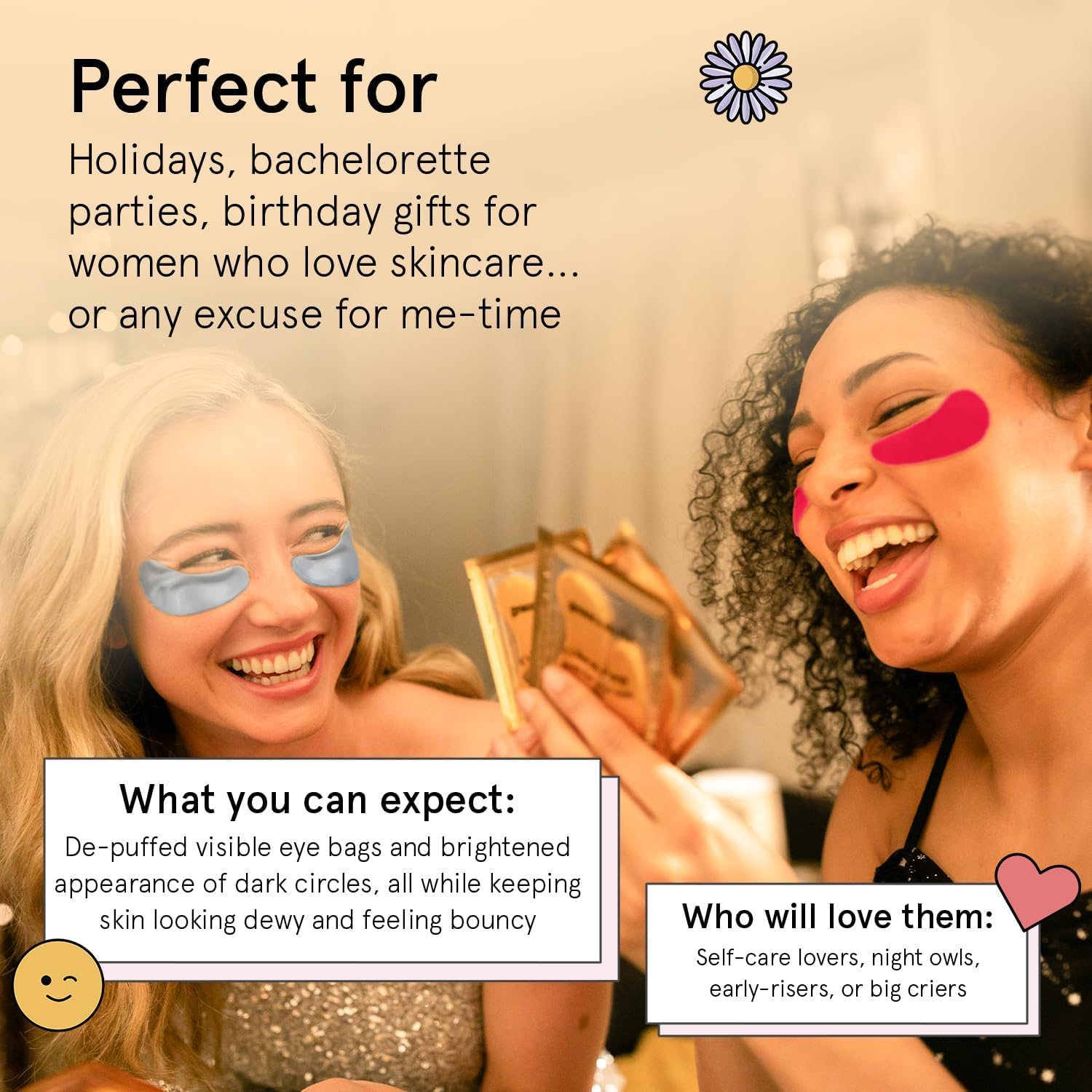 grace & stella Award Winning Under Eye Mask - Birthday Gifts for Women - Gel Eye Patches for Dark Circles, Puffy Eyes, Undereye Bags - Mothers Day Gifts for Mom - Vegan Self Care (24 Pairs, Gold)