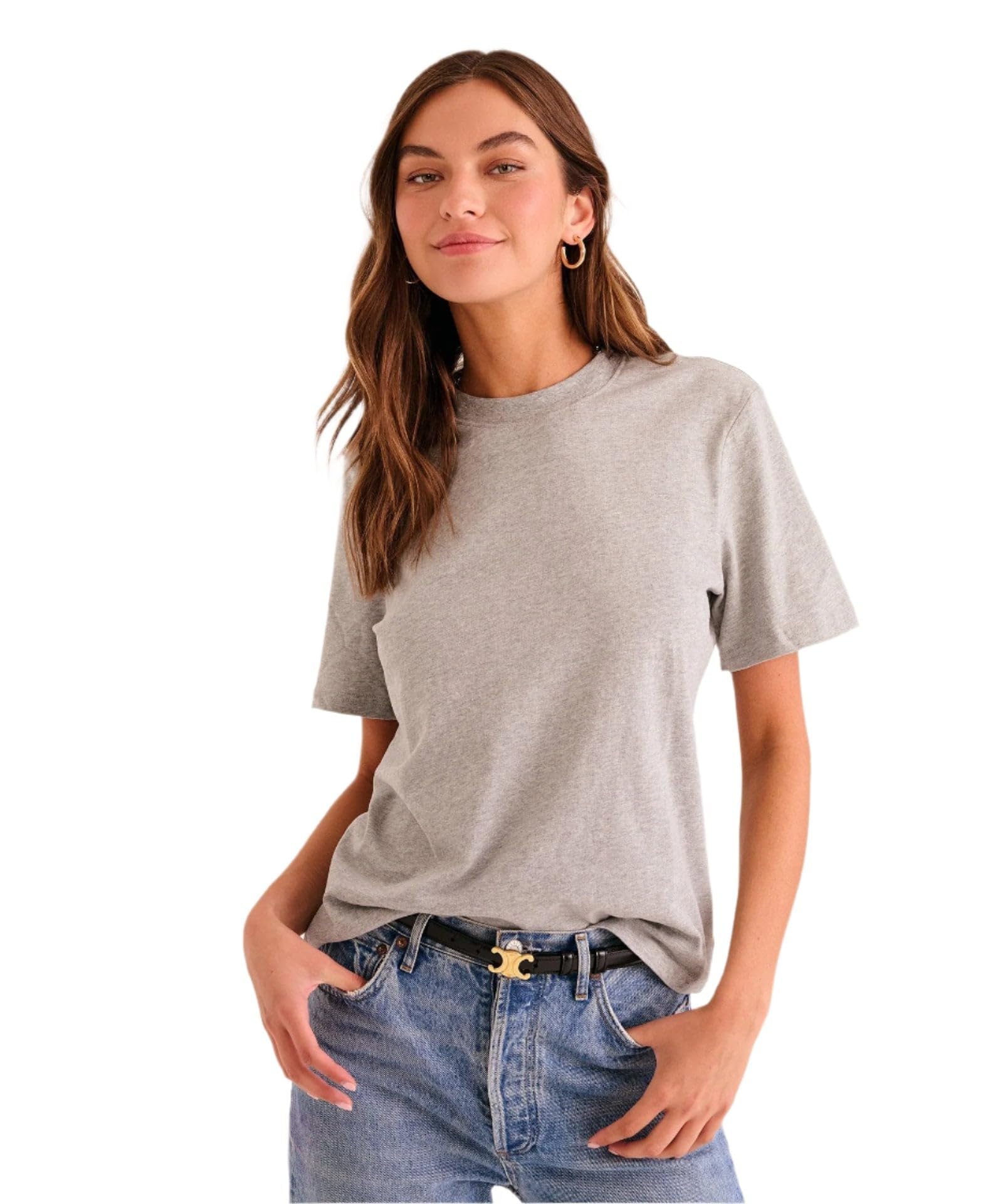 NAADAM The Tee, Heather Grey, Medium