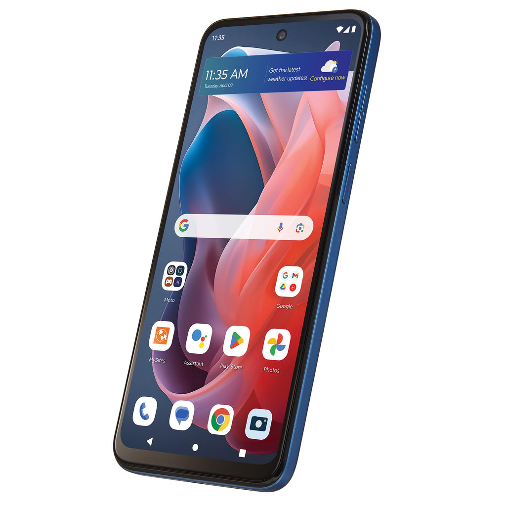 Verizon Prepaid Motorola moto g Play 2024, 64GB, Sapphire Blue - Prepaid Smartphone, 6.5" 90Hz HD+ Display, 50MP Camera System, Long-Lasting 5000mAh Battery - Locked - NOT COMPATIBLE WITH VZ POST PAID