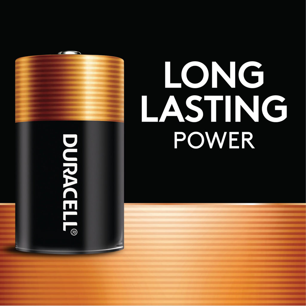 Duracell Coppertop D Batteries, 10 Count (1 Pack), D Battery with Long-Lasting Power, All-Purpose Alkaline Battery for Household and Office Devices
