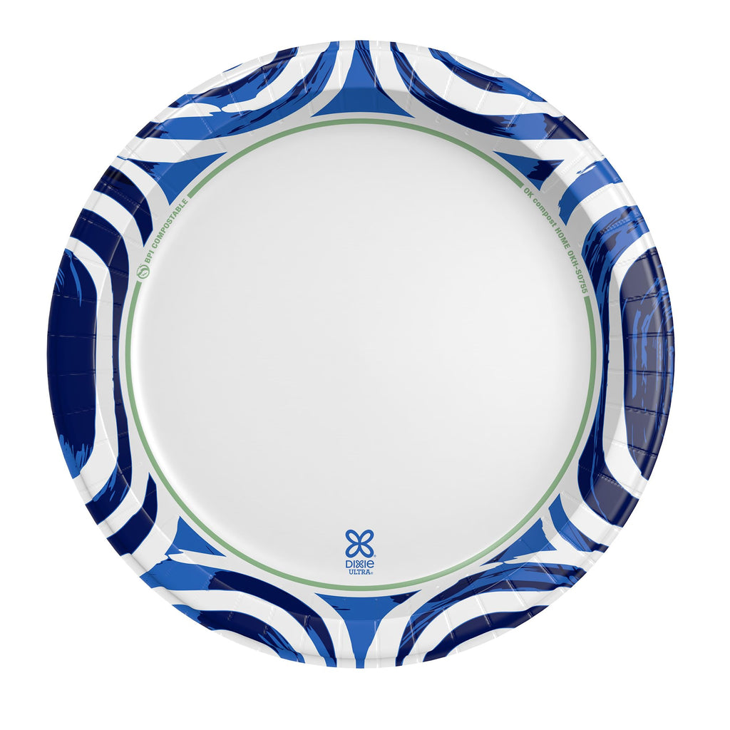 Dixie Ultra, Large Paper Plates, 10 Inch, 43 Count (Pack of 4), 3X Stronger*, Heavy Duty, Microwave-Safe, Soak-Proof, Cut Resistant, Disposable Plates For Heavy, Messy Meals