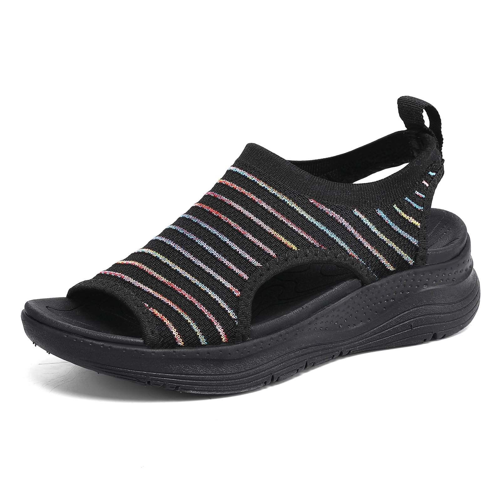 YESWIN Women Walking Sandals Arch Support Orthotic Comfortable Plantar Fasciitis Non-slip Casual Open Toe Sport Sandals for Athletic Summer Beach