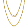 JEWELHEART 14K Gold Square Wheat Chain Necklace - 1.7mm Braided Thin Yellow Gold Chain Dainty Gold Necklace Diamond Cut Real Gold Chain Necklace For Women with Lobster Clasp 20"