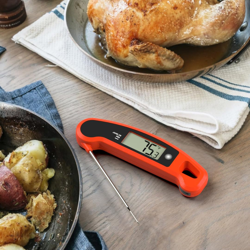 Lavatools Javelin® PRO Classic Ultra-Fast 2-Second Professional Digital Instant Read Meat Thermometer for Grill and Cooking, Auto-Rotating Backlit Display, IP65 Water Resistant, NSF Certified – Maize