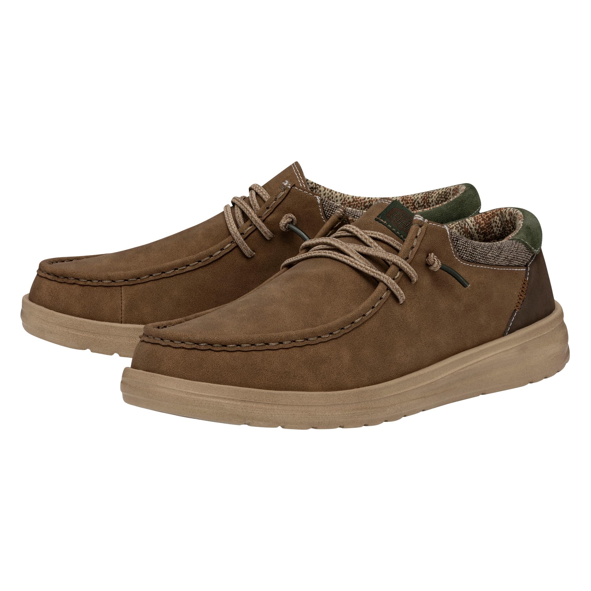 HEYDUDE Men's Paul Nut Size 11 | Men’s Shoes | Men's Lace Up Loafers | Comfortable & Light-Weight